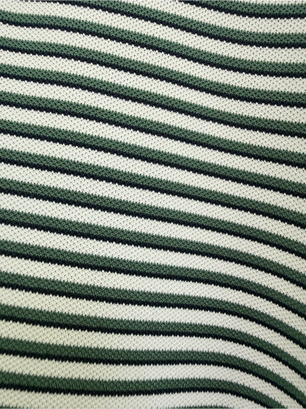 Peter Millar Crown Crafted Green & White Stripe Golf Polo Shirt - Picture 3 of 6